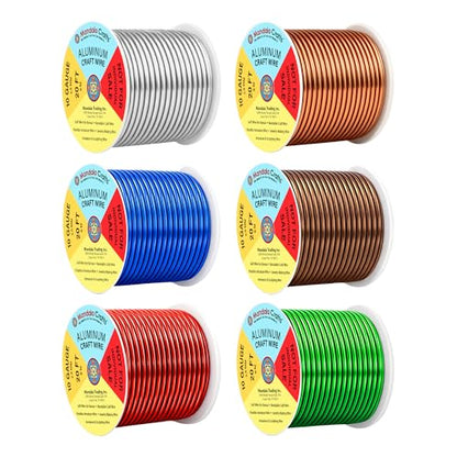 10 GA Green Brown Red Assorted Anodized Aluminum Craft Wire