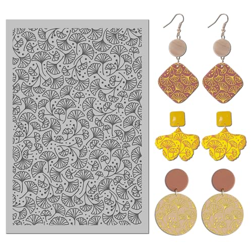 Ginkgo Leaves Polymer Clay Texture Mat