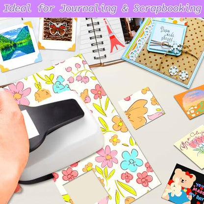 Square Punch for Crafts Square Hole Punch 1 inch Paper Punches for Crafting Squares Shape Hole Puncher for Crafts Scrapbooking