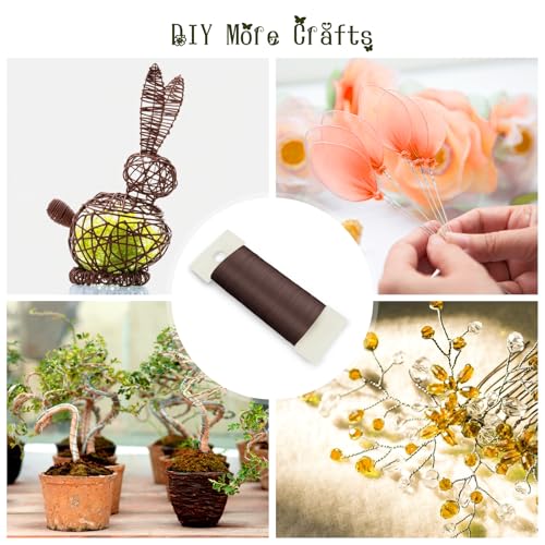 Floral Wire 38 Yards 114 Ft 22 Gauge Metal Wire for Crafts (114 Foot)