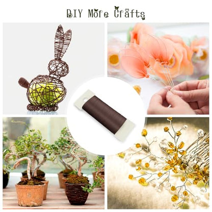 Floral Wire 38 Yards 114 Ft 22 Gauge Metal Wire for Crafts (114 Foot)