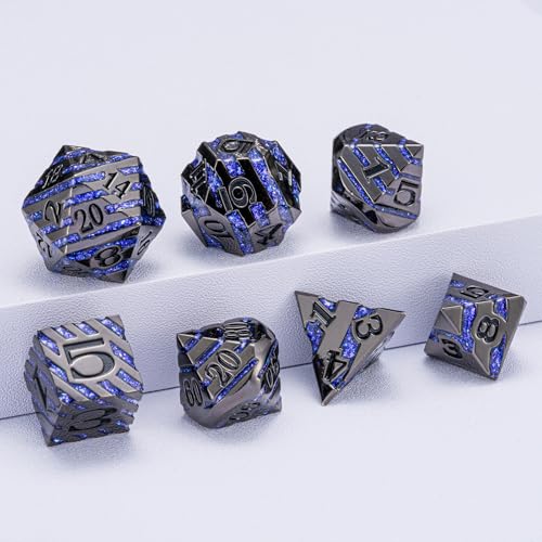 Luxury Inlay Metal Dice Set