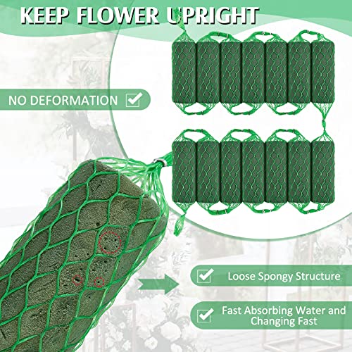 42 Pcs Floral Foam Garland 27.6ft Absorption Flower Holder Plant Foam Flower Green Sponge Foam for Wedding Arch Door Tabletop Decoration Arrangement Home Garden Craft (1155.2 Foot)