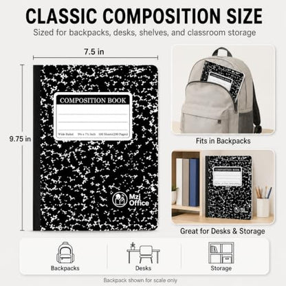 Marble Composition Notebooks (5 Count)