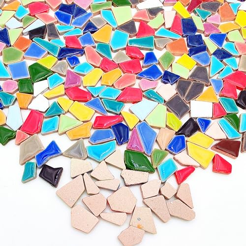 1.1LB Irregular Ceramics Mosaic Tiles (350 Count)