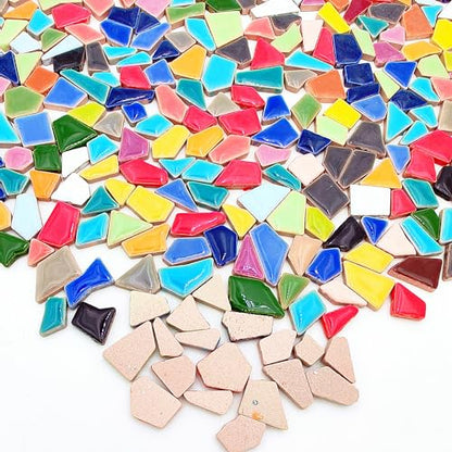 1.1LB Irregular Ceramics Mosaic Tiles (350 Count)