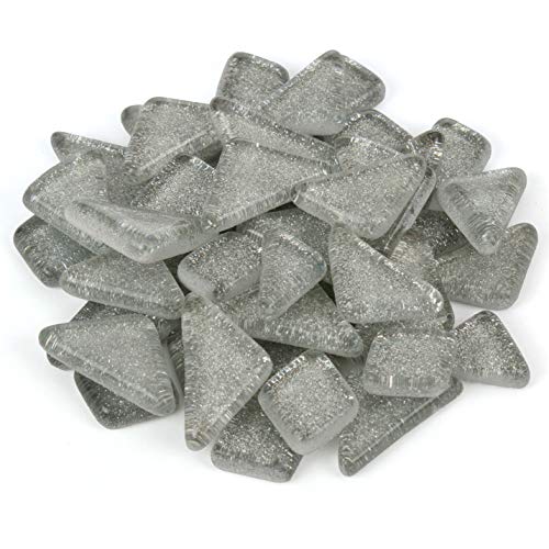 Gray Glitter Mosaic Tile Pieces