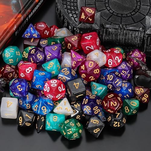 10 Sets Polyhedral Dice (70 Count)