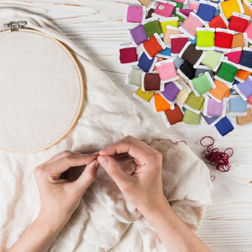 Embroidery Floss Kit 108 Colors on Plastic Bobbins