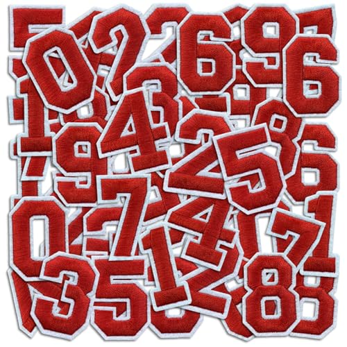 Number Iron On Patches (50 Count)