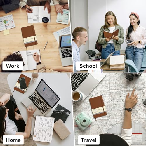 6 Pack Lined Journal Notebooks for Work