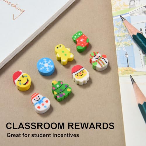 330pcs Mini Christmas Erasers for Kids Bulk (330 Count)