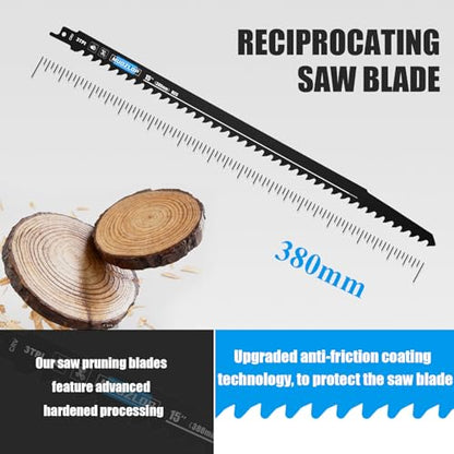 10Pack 15inch 3TPI Woodcutting Reciprocating Saw Blades Set