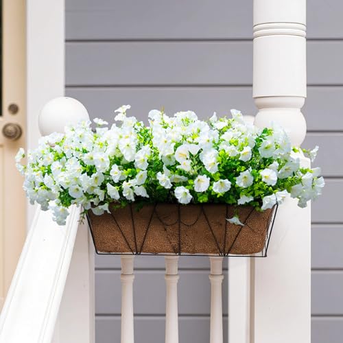 Artificial Fake Flowers For Outdoor Outside Decoration (16 Count)