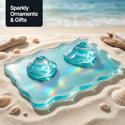 Craft Glitter Shaker Turquoise Blue Holographic 130g Ultrafine (4.5 Ounce)