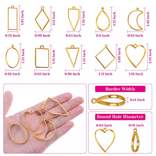 60Pcs Hollow Frame Pendants (60 Count)
