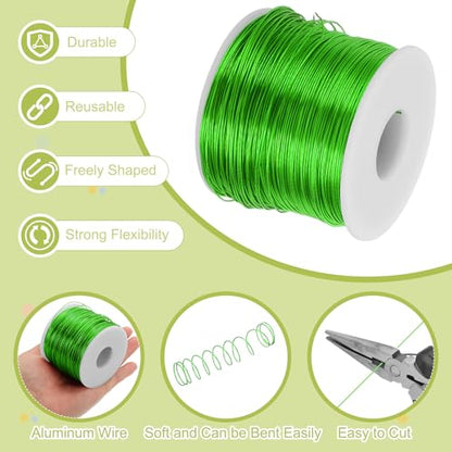 20 Gauge Anodized Aluminum Craft Wire 771 Ft 0.8mm Green
