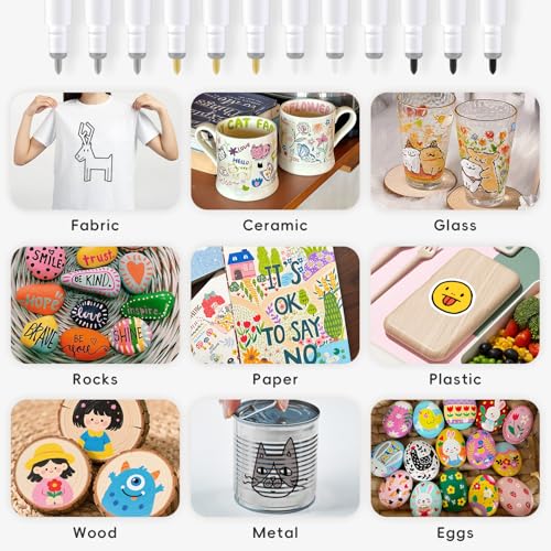 Acrylic Paint Markers for Cricut Maker 4 (12 Count)