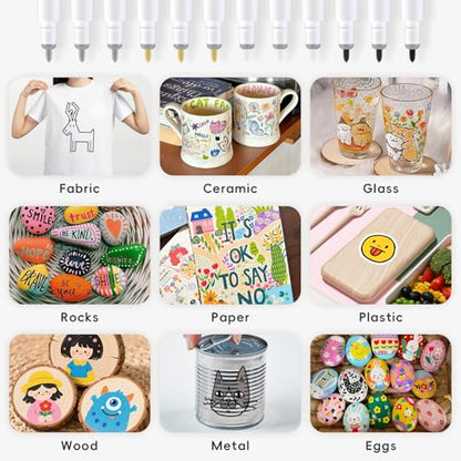 Acrylic Paint Markers for Cricut Maker 4 (12 Count)