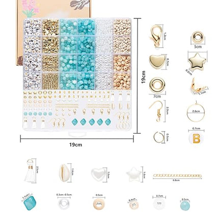 Jewelry Making Supplies Kit Natural Stone Beads for Irregular Natural Stone with for DIY Craft Bracelet Necklace Earrings for Adults