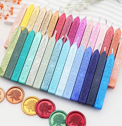 12Pcs Wax Sealing Sticks with Wicks (12 Count)
