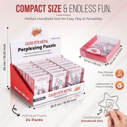 Metal Puzzles Brain Teaser (24 Count)