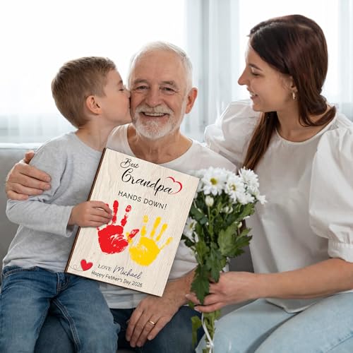 Personalized Hands Down Best Dad Ever Handprint Kit with Paint