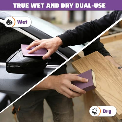 Wet Dry Sanding Sheets 25 PCS 9 x 11 Inch Purple Alumina (25 Count)
