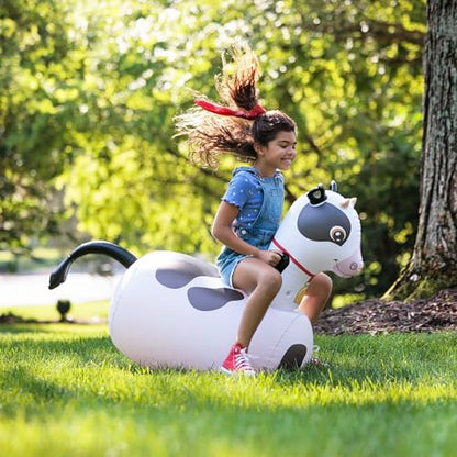 Hop N Go Inflatable Bouncy Cow Riding
