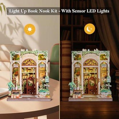 Book Nook Kit Miniature House Green Life's Bookshop