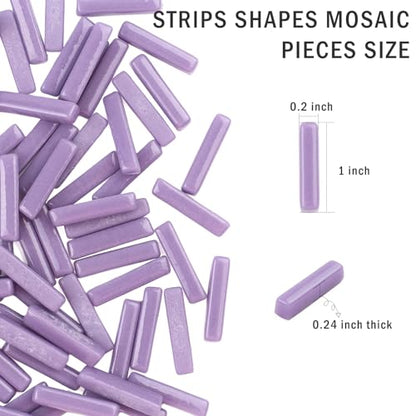 Purple Mosaic Tiles for Crafts Bulk (5.29 Ounce)