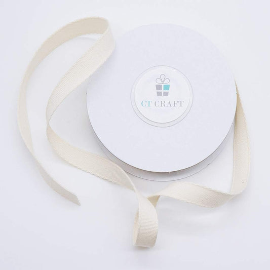 CT CRAFT LLC Ivory Cotton Ribbon 3/8" x 10 Yards for Home Décor Gift Present Wrapping DIY Crafts Birthday Wedding Bouquet Christmas - Crafty Corner