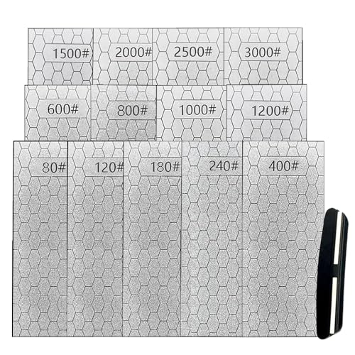 Diamond Sharpening Stone for 13 Pcs Diamond Plate Honing Stone for Kitchen Sharpening Dull Knives Grindstone (13 Count)