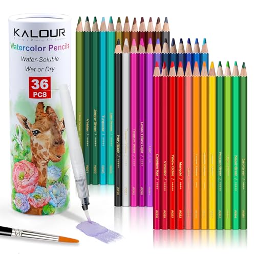 Watercolor Pencils with Brush (72 Count)
