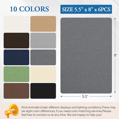 Canvas Patch 5.5 x 8 Inches 6Pcs Self (6 Count)