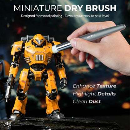 30 PCS Miniature Paint Brushes & Dry Brush (30 Count)