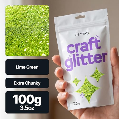Craft Glitter Lime Green 100g Extra Chunky Glitter (3.5 Ounce)