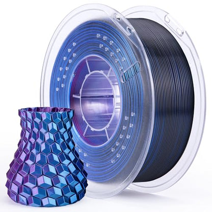 Silk PLA Filament Triple Colors Blue Purple Black 1.75mm 1KG