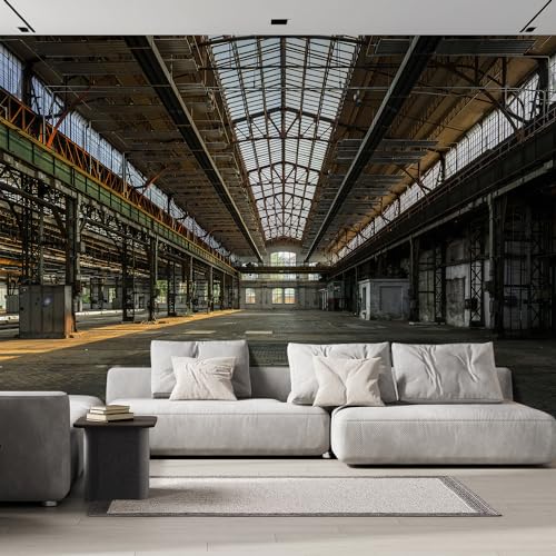 Industrial Interior of an Old Factory Building Removable Wall Mural