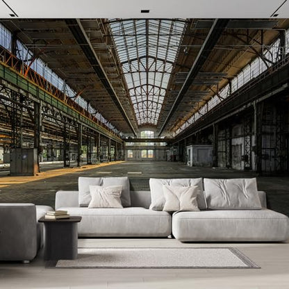 Industrial Interior of an Old Factory Building Removable Wall Mural