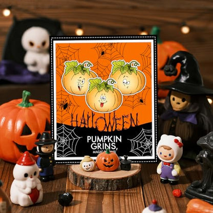 Halloween Clear Silicone stampReusable Stamp with Pumpkins