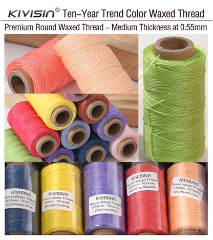 10 Year Popular Assorted Colors Round Waxed Thread (12 Color)