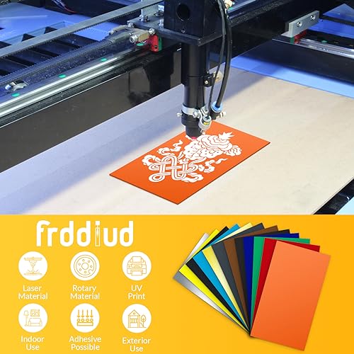 Laser Engraving Blank ABS Double Color Plastic Sheet (12 Count)