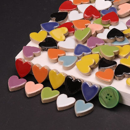 500g 1.1lb Random Color Irregular Ceramics Mosaic Tiles (16 Ounce)