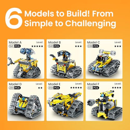 Robot Building Kit with APP & Remote Control Gifts for Boys 8