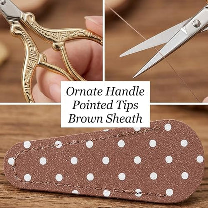 3.6Inch Vintage Crochet Scissors Small Embroidery Sewing Handcraft