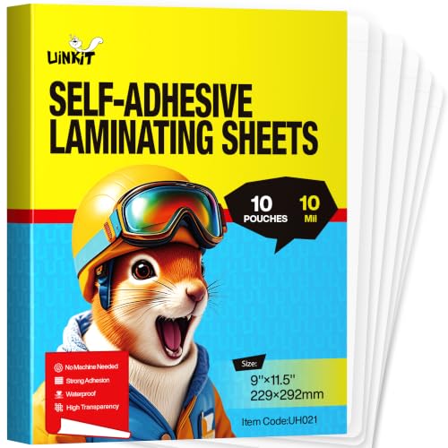 10mil Self Sealing Laminating Pouches 8.5 x 11 (10 Count)