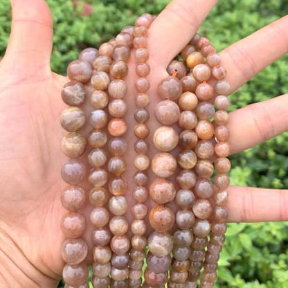 35pcs Adabele Natural Multi Colors Sunstone Healing Gemstone 10mm Round Loose Beads Gem Stone Spacer for DIY Craft Jewelry Making GE9 (34 Count)