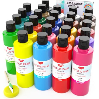 Bulk Acrylic Paint Set (211.25 Fl Oz)