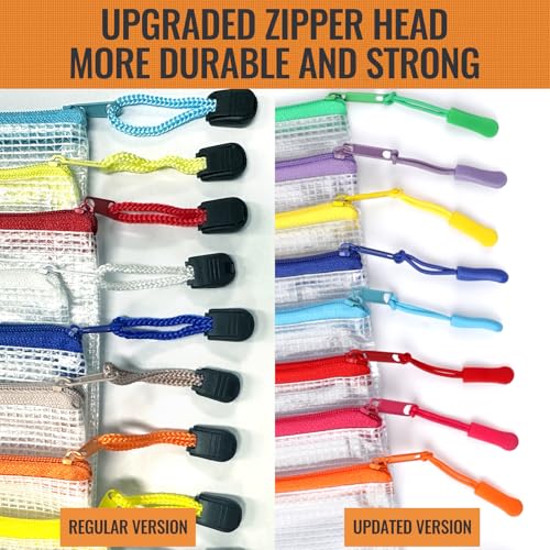 24pcs Mesh Zipper Pouch Bags 9.3 x 4.7 Inches